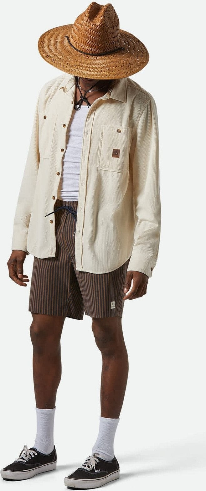 BRIXTON The Field Corduroy L/S Overshirt - Whitecap