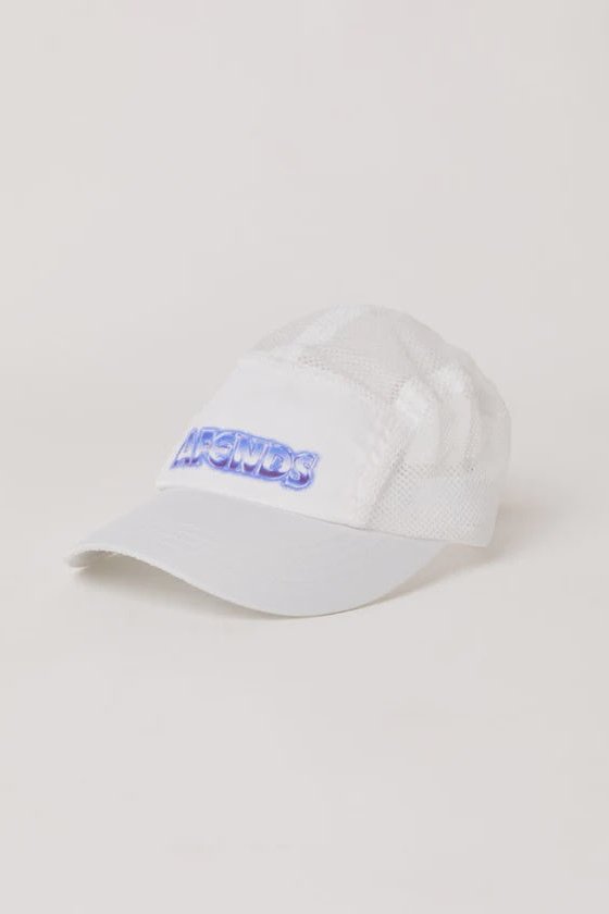 AFENDS Recycled 5 Panel Cap - White