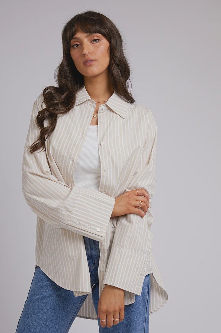 ALL ABOUT EVE Holiday oversized shirt - Oatmeal