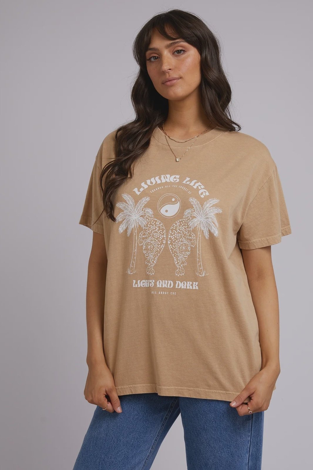 ALL ABOUT EVE Living life standard tee - Oatmeal