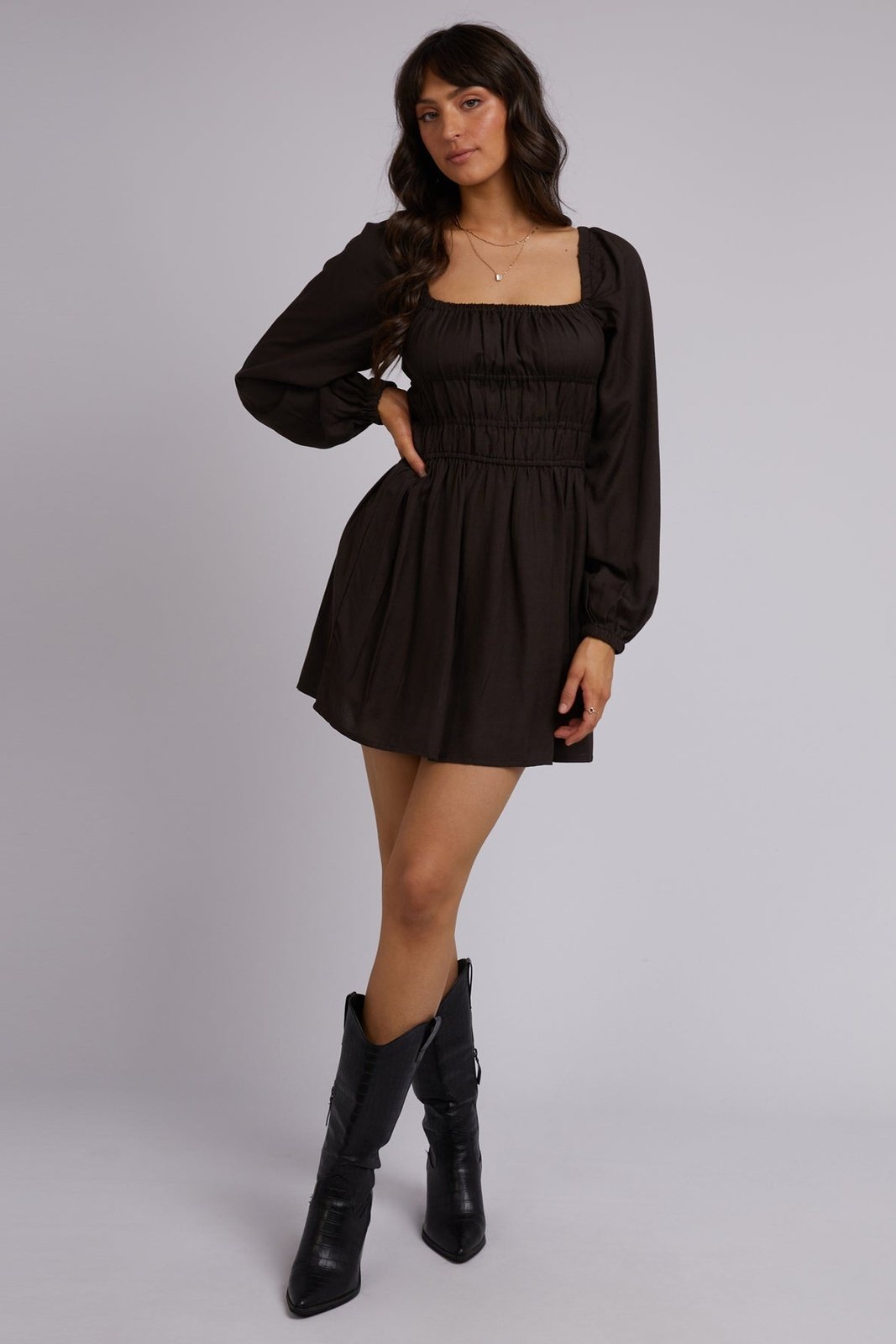 ALL ABOUT EVE - gracie mini dress - black