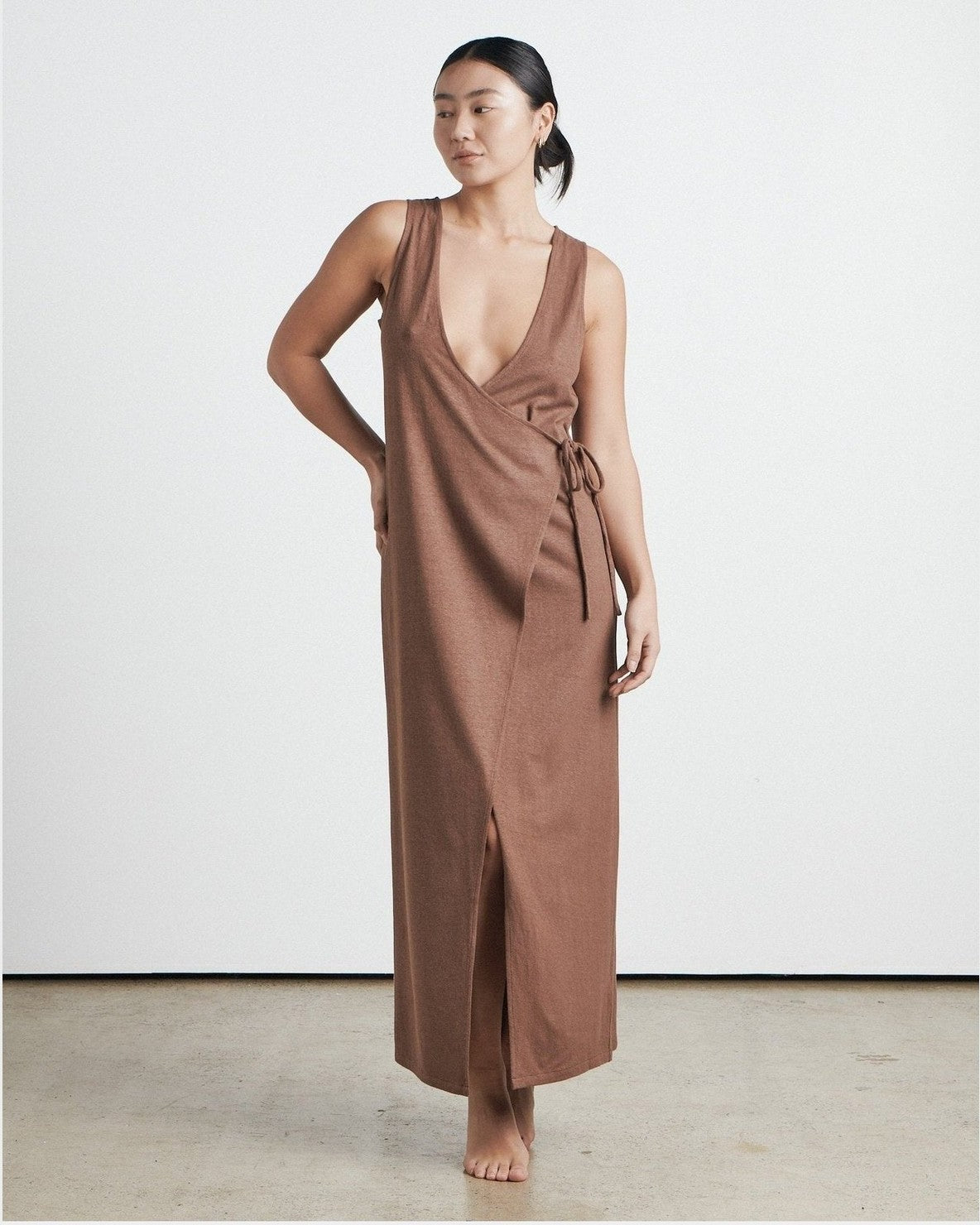 CHARLIE HOLIDAY Miya wrap dress - Mocha