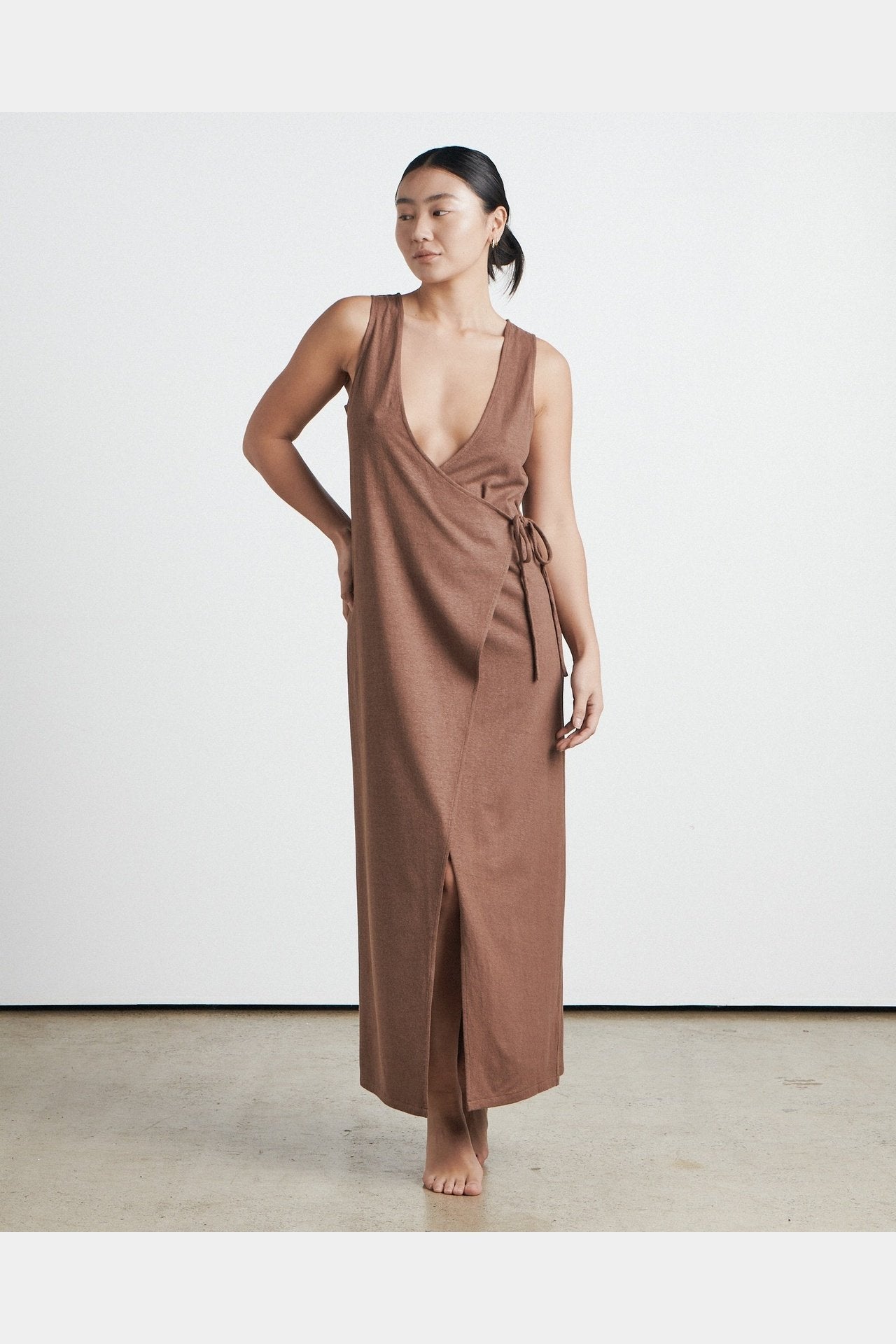 CHARLIE HOLIDAY Miya wrap dress - Mocha