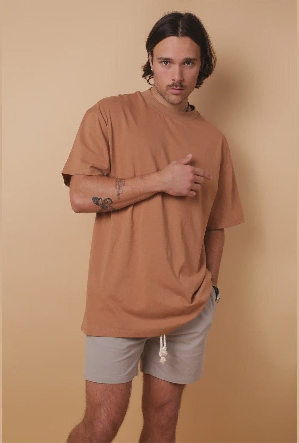 Kore basic tee - taupe