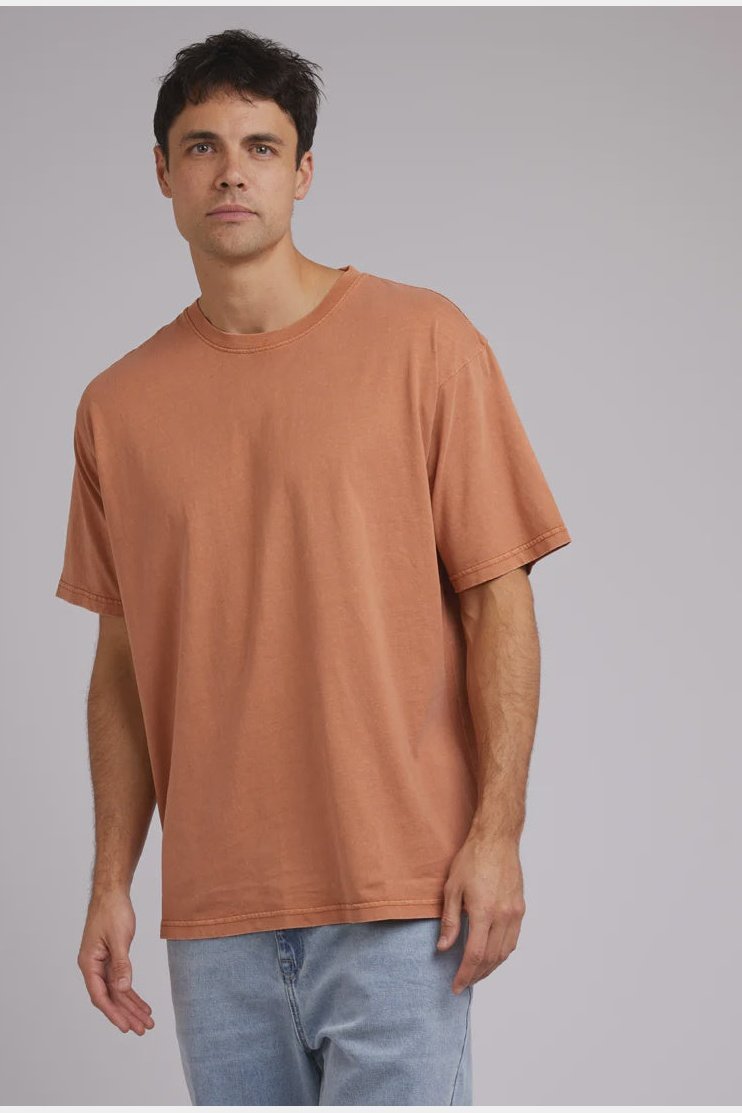 SILENT THEORY Oversized tee - Clay