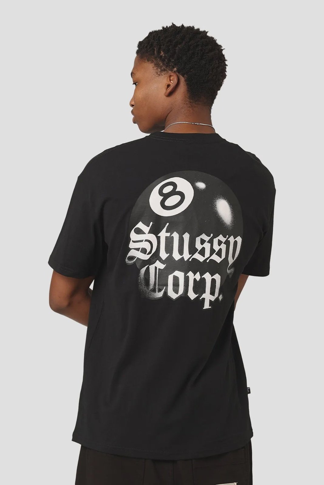 Stussy 8 Ball Corp SS Tee - Black