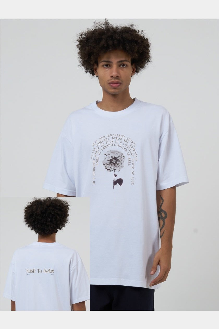 THRILLS Flux arc oversize fit tee - White