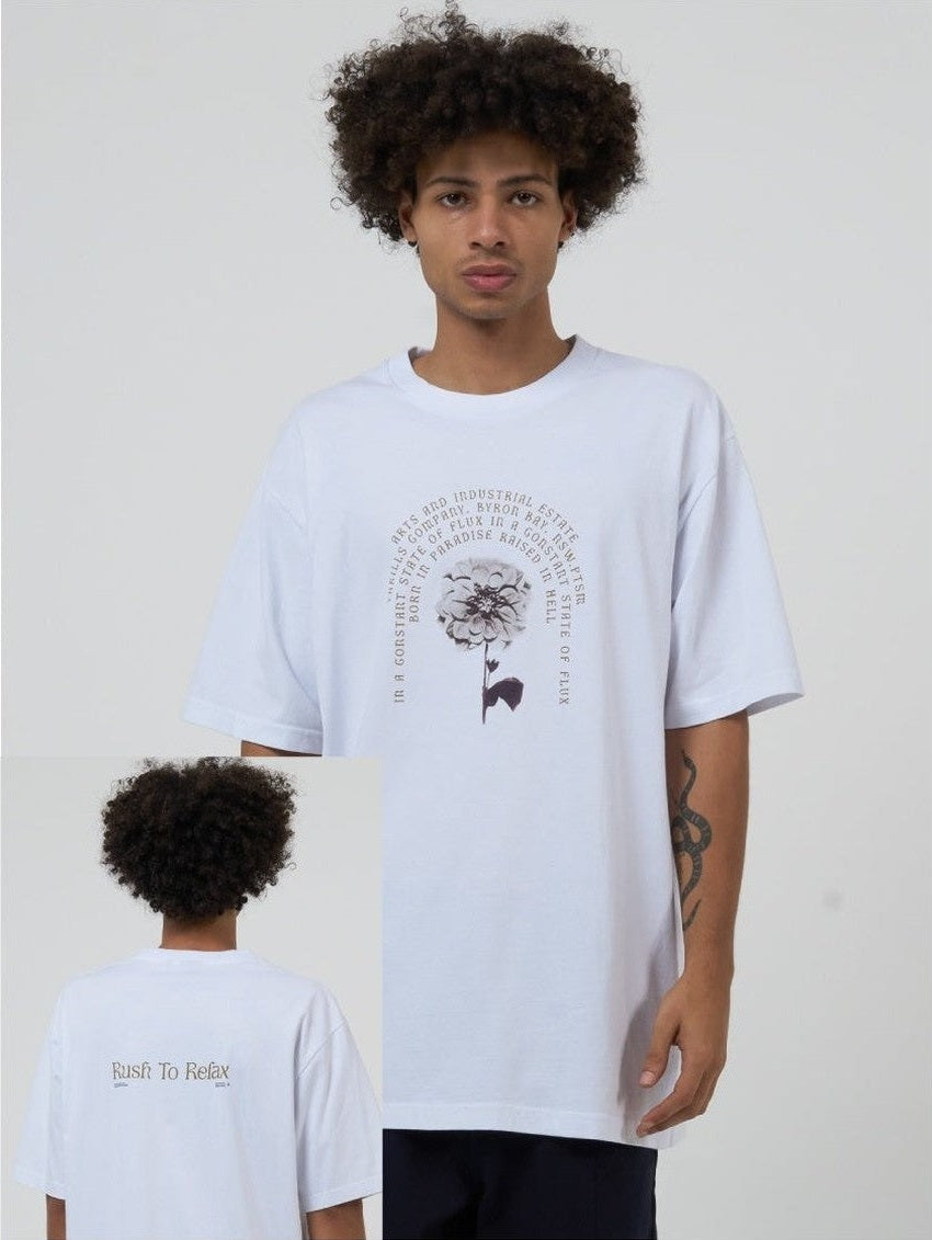 THRILLS Flux arc oversize fit tee - White