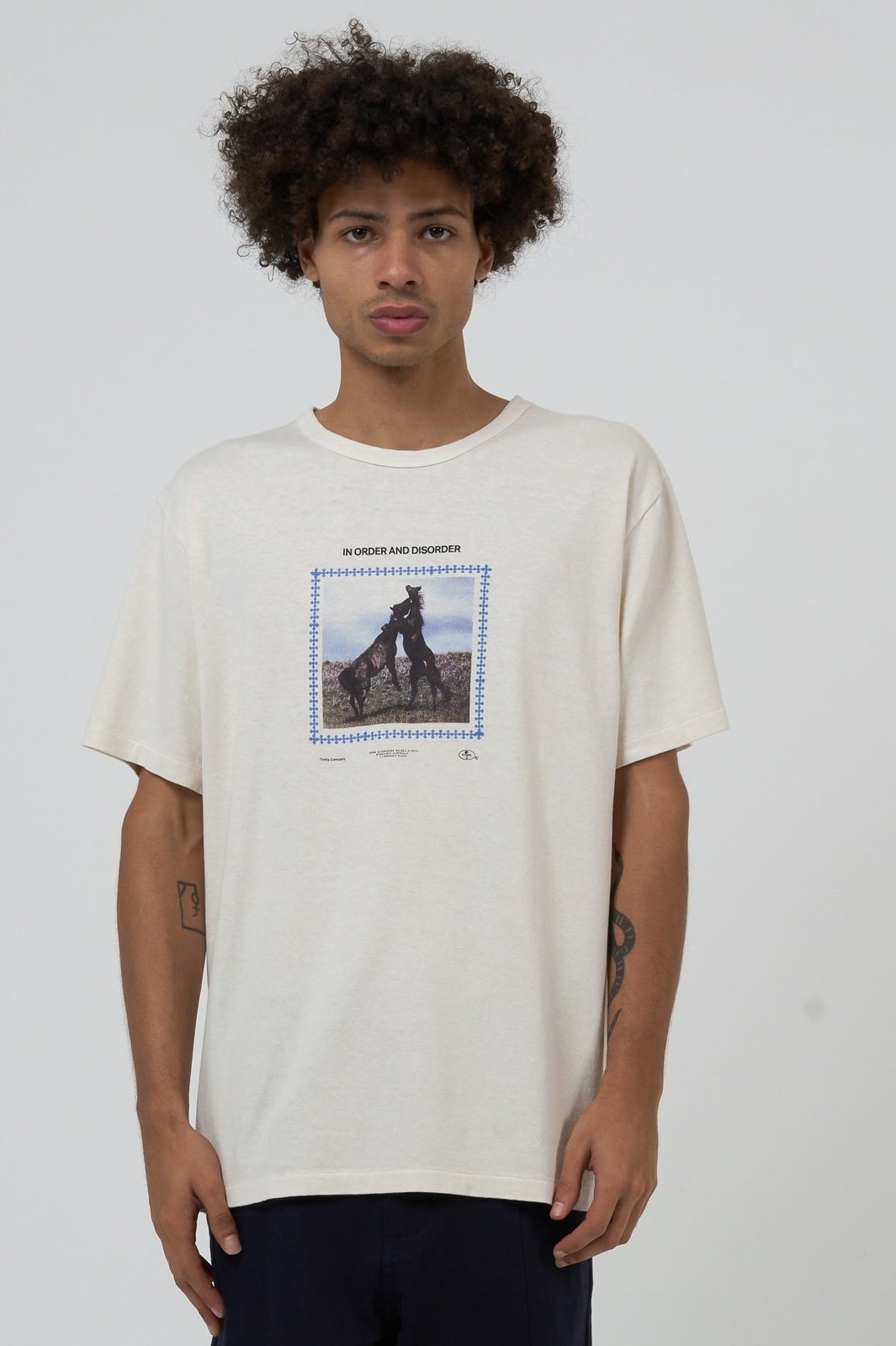 THRILLS Hemp in order and disorder merch fit tee - Heritage white