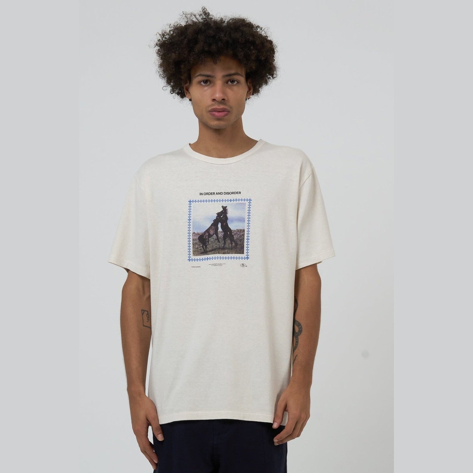 THRILLS Hemp in order and disorder merch fit tee - Heritage white