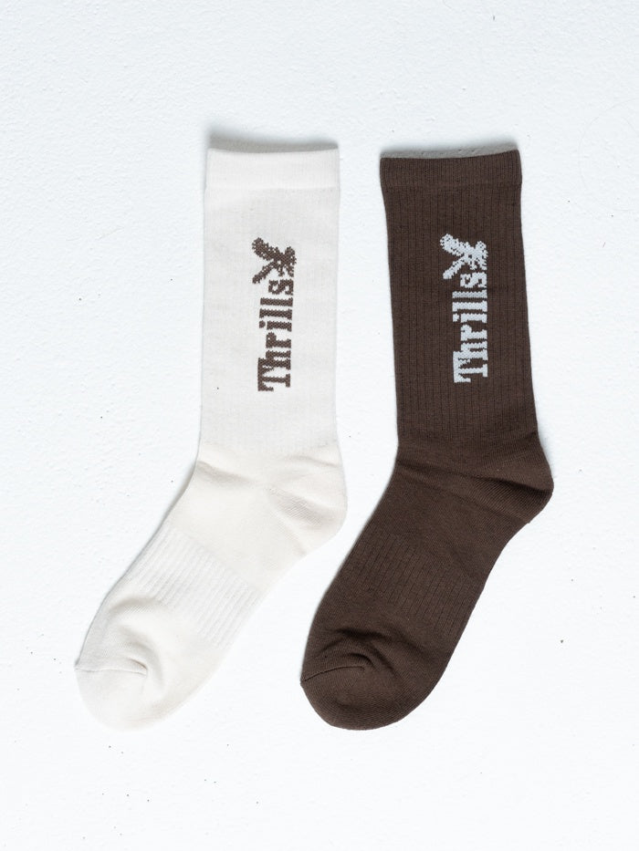 Thrills workwear 2 pk  sock - tarmac/heritage white