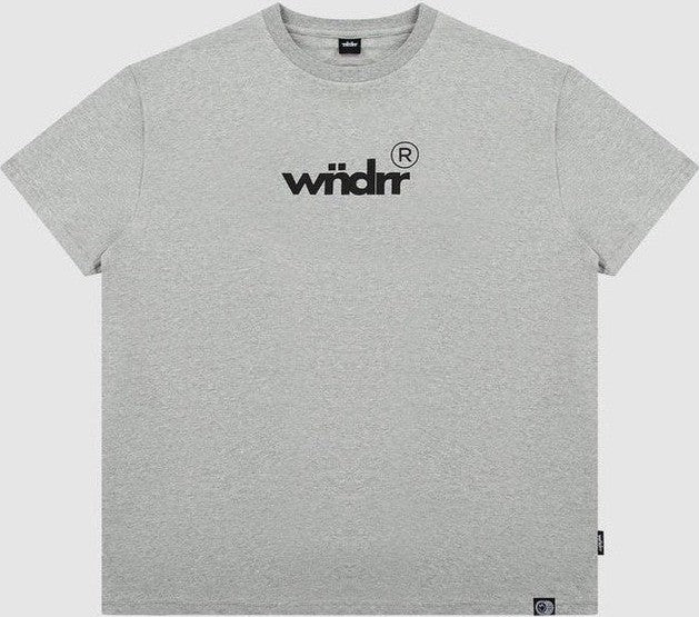 WNDRR ACCENT BOX FIT TEE - GREY MARLE