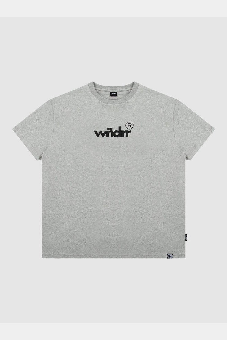 WNDRR ACCENT BOX FIT TEE - GREY MARLE