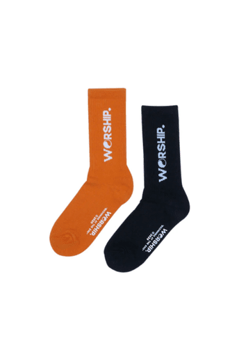 Worship core socks 2 pack - black / agent orange